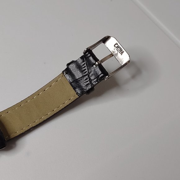 Silver Tone With Black Band Analog Kessaris Watch - Picture 5 of 9